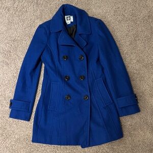 Anne Klein Royal Blue Pea Coat